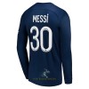 Officiële Voetbalshirt Paris Saint-Germain Messi 30 Thuis 2022-23 Lange Mouw - Heren